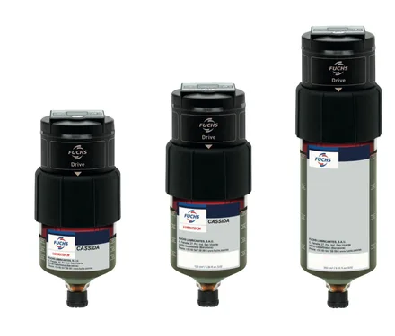 CASSIDA STAR VARIO automatic lubricators in 60, 120, and 250 cm³ sizes