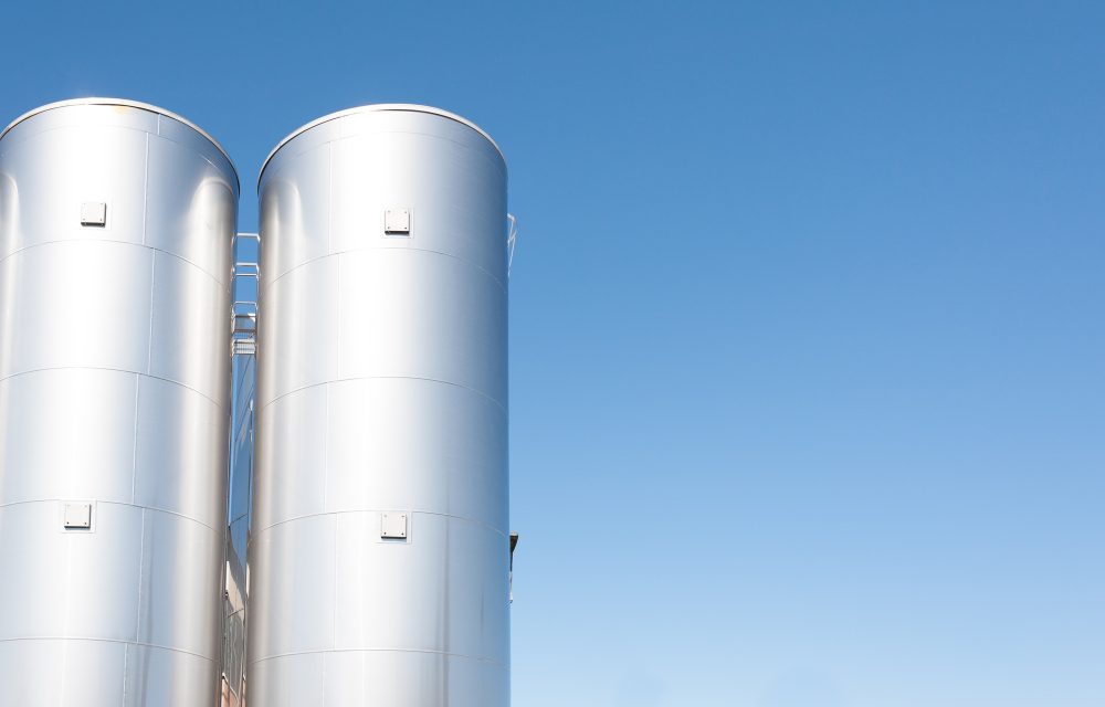 Chemical plant, containers